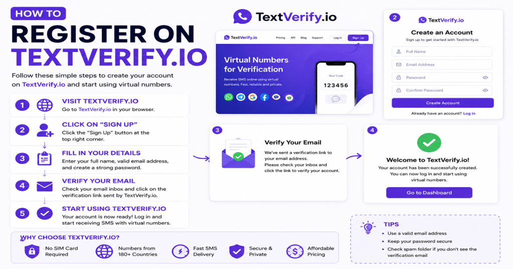 How To Register on TextVerify.io