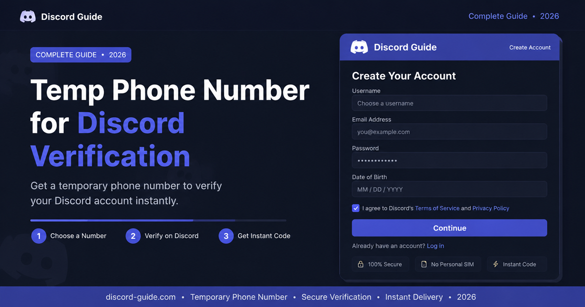 Temp Phone Number for Discord Verification