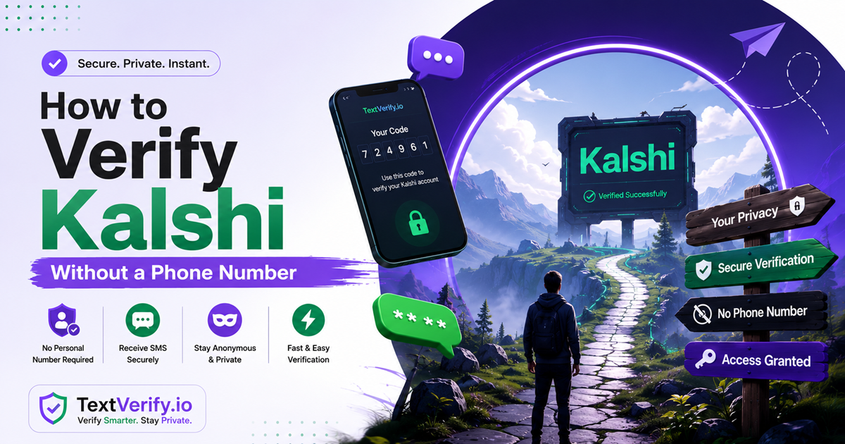 How to Verify Kalshi Without a Phone Number using a secure temporary SMS verification number from TextVerify.io.